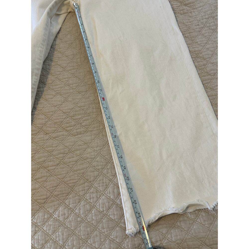 Risen Jeans Womens White Stretch Wide Leg Crop Pants Size 7 / 28 - Picture 10 of 10